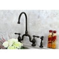 thumbnail image 3 of Kingston Brass KS7795ALBS English Country Kitchen Bridge Faucet with Brass Sprayer, Oil Rubbed Bronze, 3 of 4