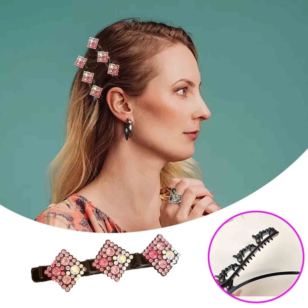 Pinzas para el cabello para mujeres, pinzas para peinar, pinzas para el cabello para niñas, horquillas con diamantes de imitación para el cabello, horquillas para el flequillo de verano para mujeres,