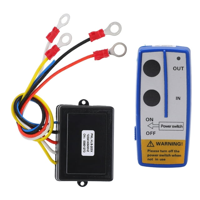 Combiné Switch, Distance de Contrôle 75 Pieds Treuil Sans Fil Télécommande pour Camion ATV SUV Bleu