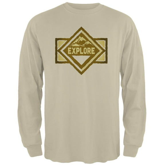 Explore Nature Mens Long Sleeve T Shirt Sand SM