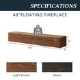 thumbnail image 7 of GymChoice Fireplace Mantel - Wall-Mounted Mantles for Over Fireplace - 60" Rustic Wood Fireplace Mantel - Farmhouse Fireplace Mantle Shelves - Floating Fireplace Mantel 60 x 9 x 6 inches, 7 of 7