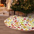 thumbnail image 5 of Sikiie Colorful Leaves Nativity Christmas Tree Skirt, Jesus Christian Winter Holiday Tree Mat Decoration(30-48IN)36", 5 of 6