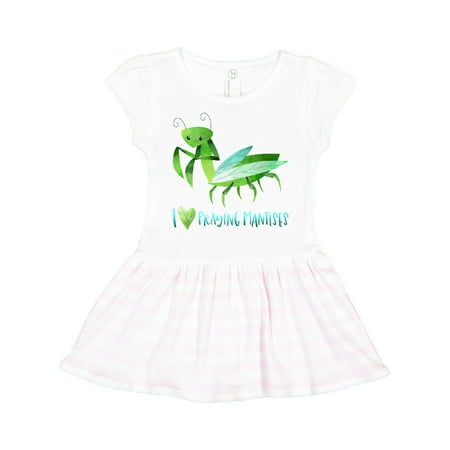 

Inktastic I Love Praying Mantises Gift Toddler Girl Dress