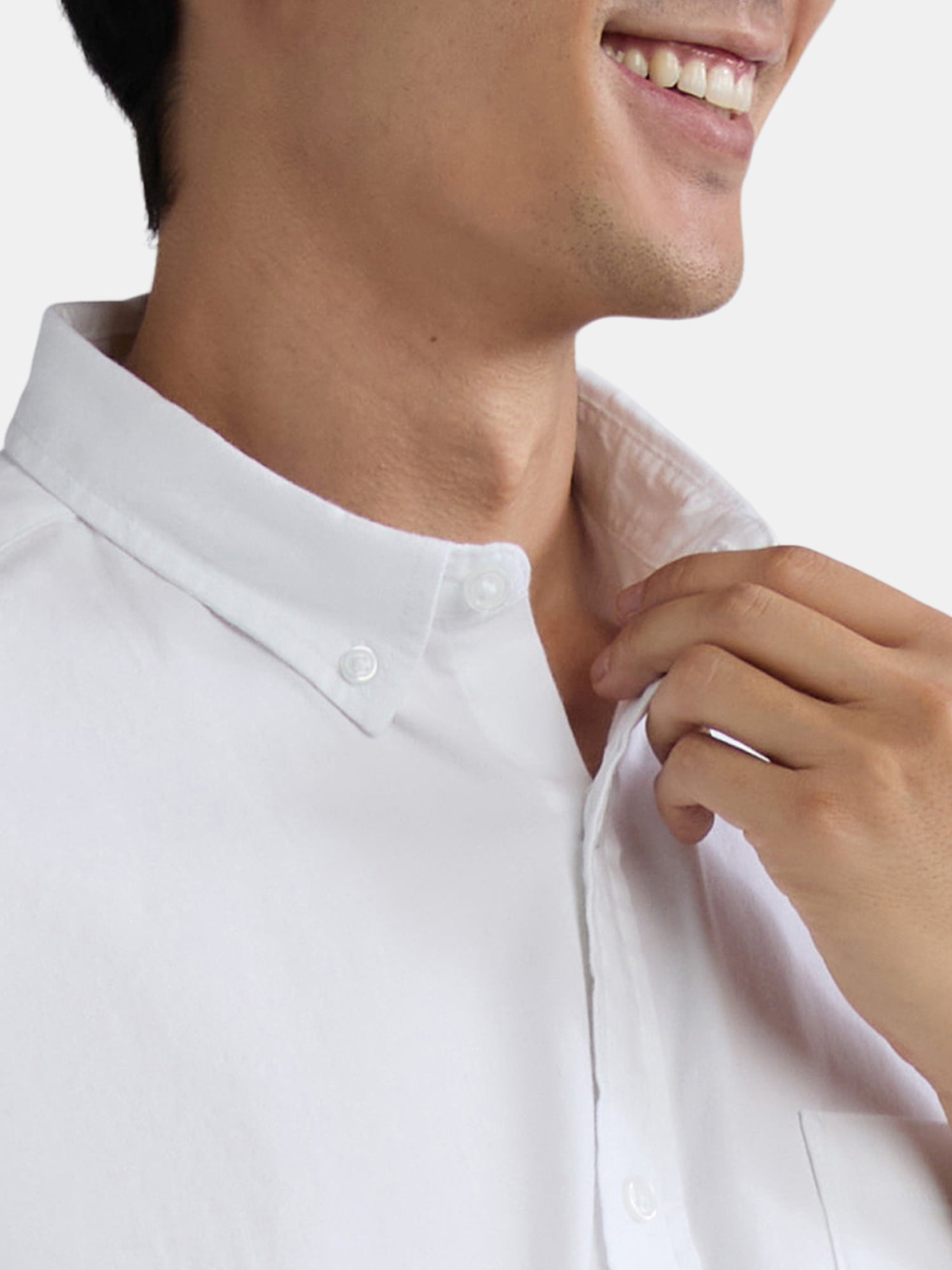 George Men's & Big Men's Classic Fit Short Sleeve Button-Up Poplin Shirt, Sizes S-3XL