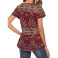 thumbnail image 3 of T-shirt Femme Col Rond Manches Courtes Haut Robe Imprimée T-shirt, 3 of 8