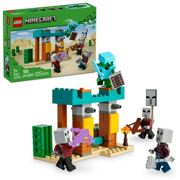 LEGO Minecraft The Illager Desert Patrol Toy Figures and Playset - Building Minecraft Toy for Kids, Boys and Girls, Ages 7  - with 4 Figures for Pretend Play - Gift Idea for Birthdays - 21267