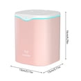 thumbnail image 4 of Willstar 2L Air Humidifier Portable Water Drop Humidifier USB Air Purifier Aroma Diffuser for Car Home Office (Pink), 4 of 5