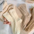 thumbnail image 2 of Calcetines de terciopelo de visón sintético para mujer, calcetines de otoño e invierno gruesos y cálidos para el suelo, calcetines de felpa para el hogar, calcetines para dormir, ropa exterior, tubo, 2 of 6