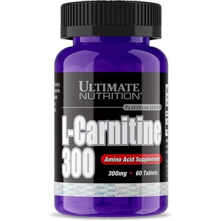 Ultimate Nutrition L-Carnitine Fat Burning Amino Acid Supplement, 300mg, 60 Tablets