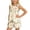Beige A1, variant on Edvintorg Girls 2 Piece Outfits Cute Plaid Lightweight Crew Neck Sleeveless Casual Tank Top and Short Size 0-10