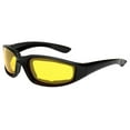thumbnail image 4 of Choppers Men Padded Motorcycle Riding Sunglasses Biker Sports Goggles 400 Yellow, 4 of 10