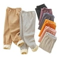 thumbnail image 4 of Likimi Toddler Kids Girls Leggings Striped Joggers Trousers Casual Comfortable Soft Spring Fall Bottoms Size 9-10 Years Grey, 4 of 4