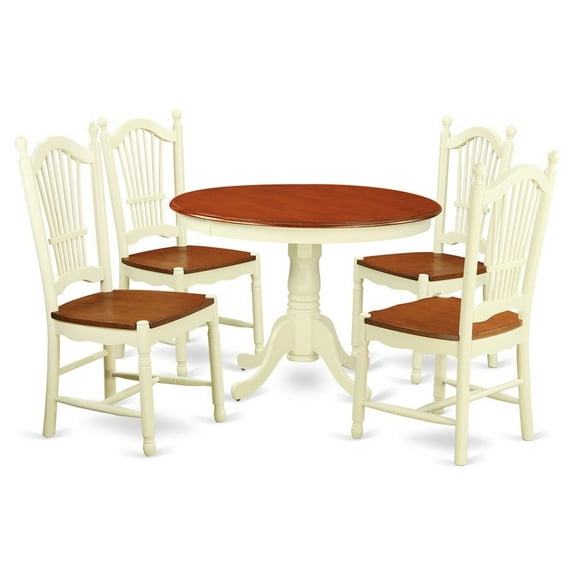 Hartland 5 Piece Sheaf Back Dining Table Set