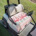 thumbnail image 6 of Golf Cart Seat Covers for 2 Seater,Pink Flamingo Microfiber Cart Seat Towel Blanket,Summer Tropical Flamingo Hawaii Absorbent Breathable Non Slip Bench Seats Protector for Golf Course 51"x31", 6 of 9