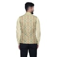 thumbnail image 3 of Atasi Marriage Ethnic Coat For Men Printed Nehru Jacket Mens Bandhgala Casual Vest Jacket-Medium, 3 of 3