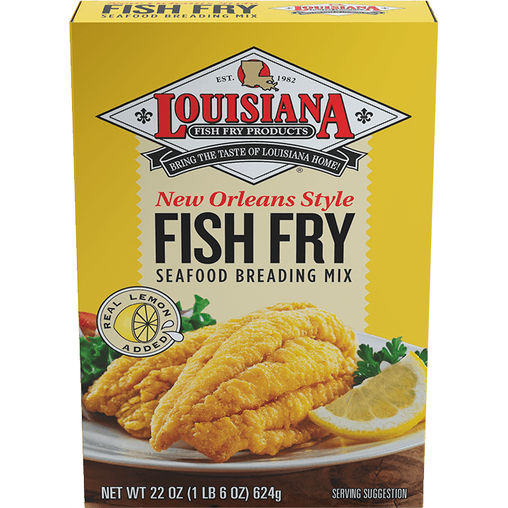 Louisiana Fish Fry Products New Orleans Style Fish Fry Seafood Breading Mix 22 oz. Box