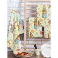 thumbnail image 2 of Spring Easter Kitchen Dish Towels for Drying Dishes Set of 4, Bunny Carrots Eggs Floral Botanical Colorful Waffle Weave Microfiber Hand Tea Bathroom Towels Quick Dry & Absorbent Towel 15.7x23.6, 2 of 7