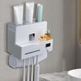 thumbnail image 3 of Xihbxyly Portacepillos Inteligente, Dispensador de Pasta Dental con Bomba de Vacío, Tecnología de Inducción, Set de Higiene Bucal Multifunción, Organizador de Baño, Uso Doméstico, Material Abs, Inclu, 3 of 4