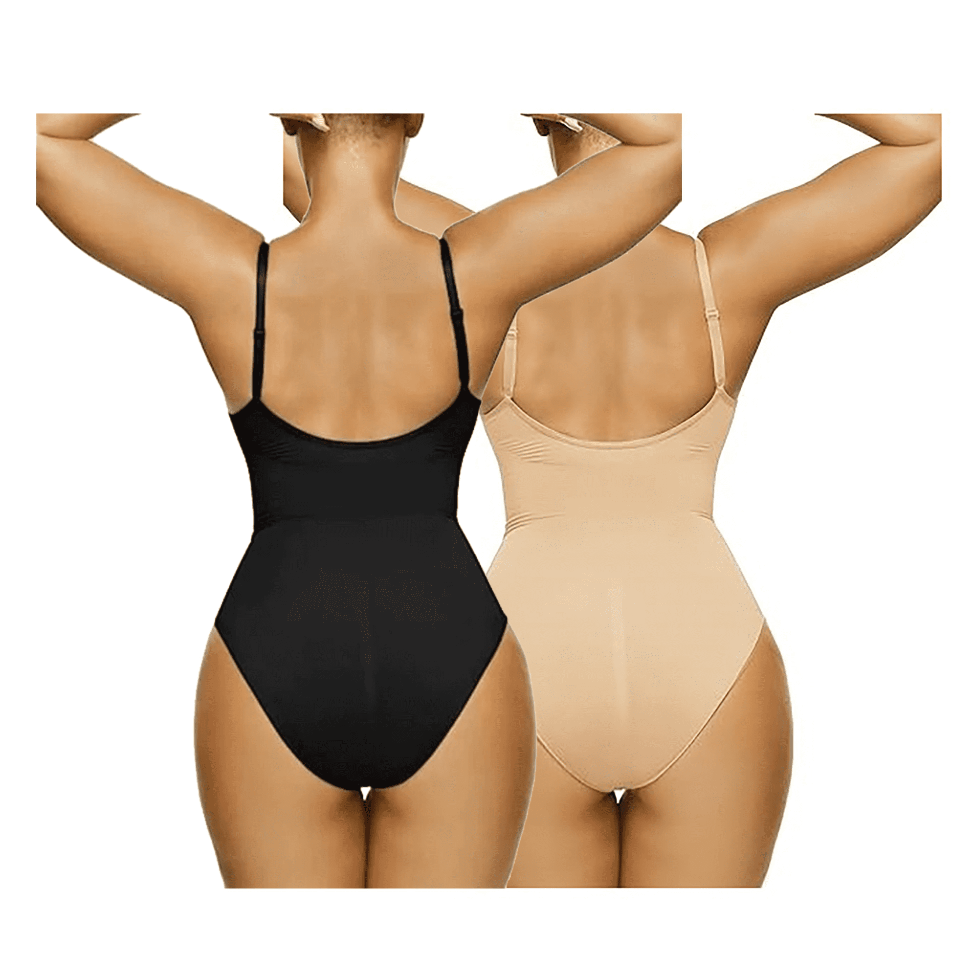 HESHPAWS Women's 2 Piece Bodysuit for Women Tummy Control Shapewear  Seamless Sculpting Thong Body Shaper Tank Top