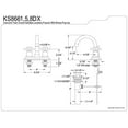 thumbnail image 2 of Kingston Brass KS8661DX 4 Inch Center Lavatory Faucet - Polished Chrome, 2 of 2