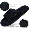 thumbnail image 3 of Ecetana Open Toe House Slippers for Women Memory Foam Bedroom Slippers Cozy Indoor House Shoes, 3 of 7