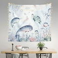 thumbnail image 2 of Pofeuu Sea Animals Print Wall Tapestry Decoration Wall Hanging Tapestry 60 x 51 Inch, 2 of 6