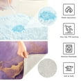 thumbnail image 4 of Toilet Rug Set Non-Slip Bathroom Rugs Soft Plush Machine Washable Contour Bath Mat Purple Lilac Marble 24x20/24x16, 4 of 9