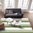 thumbnail image 4 of Stripe Area Rug 2'7''x5' Sage Green and White Striped Geometric Washable Area Rugs Non Shedding Floor Carpet Rubber Backing Non-Slip Indoor Mats for Living Room Bedroom Kitchen, 4 of 8