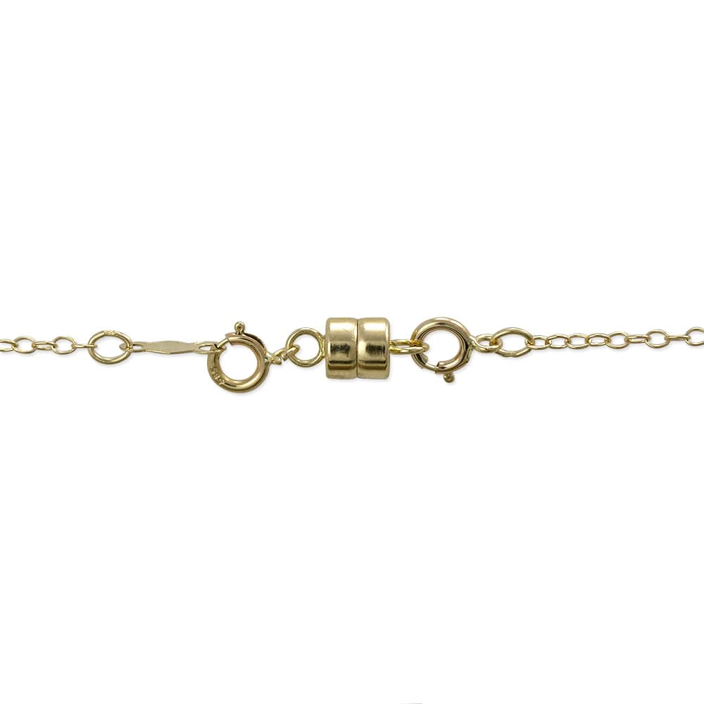 Magnetic Clasp Converter 10x4mm 14k Yellow Gold with 5mm Spring Ring