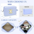 thumbnail image 2 of Gynky Makeup Bag Toiletry Bag Organizer Personalized Initial Make up Cosmetic Bags Travel Essentials for Birthday Christmas Girl Women Girlfriend Teacher Valentines Day Gifts, 2 of 8