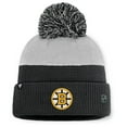 thumbnail image 2 of Men's Fanatics Black/Gray Boston Bruins Authentic Pro Home Ice Cuffed Knit Hat with Pom, 2 of 2