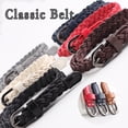 thumbnail image 7 of Hand Woven Wax Rope Belt, Pin Buckle Women Dress Belt, Retro Casual Waist Strap, Adjustable Stylish Waist Accessory For Dress Jeans Daily Casual Dress Up Vintage Fashion Handmade Belt,Beige, 7 of 7