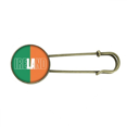 thumbnail image 1 of Ireland Country Flag Name Retro Metal Brooch Pin Clip Jewelry, 1 of 3