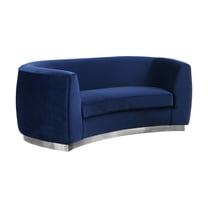 Meridian Furniture Julian Navy Velvet Loveseat