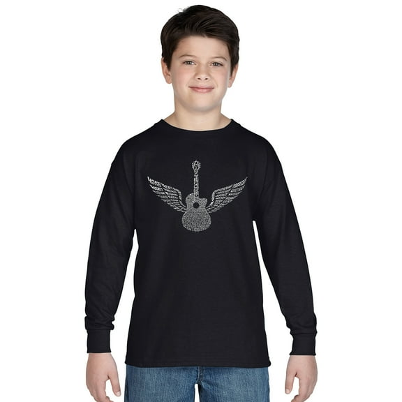 LA Pop Art Boy's Word Art Long Sleeve - Amazing Grace