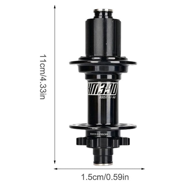 Levier de Dégagement Rapide de l'Arbre de Roue, Réduction de la Friction, Fournitures de Cyclisme, Installation Pratique, Moyeu à Roulement en Alliage d'Aluminium Noir/148*12HGXM390