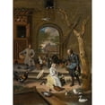 thumbnail image 2 of Jan Steen 19x24 Gold Ornate Framed and Double Matted Museum Art Print Titled - Portrait of Jacoba Maria Van Wassenaer (1654-1683), Known as ‘The Poultry Yard’ (1660), 2 of 4