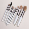 thumbnail image 1 of Nvzi Juego de 8 brochas de maquillaje, para base, polvos, correctores, sombras de ojos, rubor, color azul claro, 1 of 4
