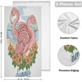 thumbnail image 2 of Flamingo Couples Pink 2 PCS Hand Towels for Bathroom, Hot Summer Beach Kitchen Towel Ultra Soft and Absorbent Decorative Fingertip Face Bath Towels for Spa & Hotel, 28.3"x 14.4", 2 of 5