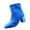 Blue, variant on Willtoo Women Boots Fashion Mid Block Heel Satin Ankle Boots Chunky Heel Booties