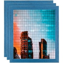 ArtToFrames 24" x 36" Blue Picture Frame, 24x36 inch Blue Wood Poster Frame (WOM-4427), 3 Pack
