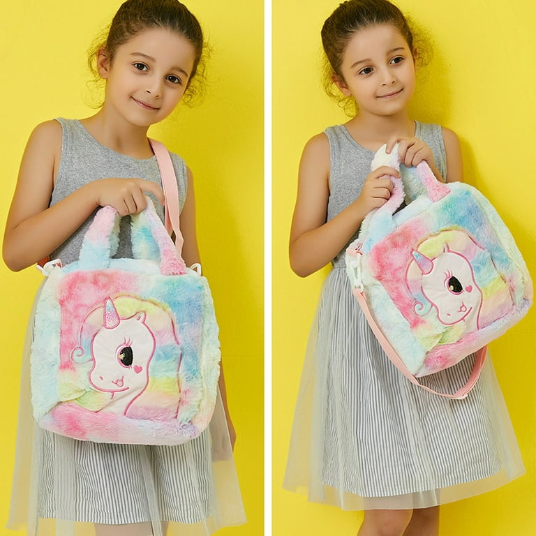 Unicorn Handbag, Plush Backpacks, Children's Bag, Crossbody Bag