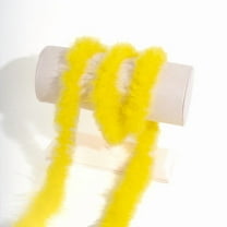 XmhyTop-A 2 Yards Fluffy Feather for DIY Crafts, Sewing Trim, Wedding & Party Decorations - Soft Plume Trim for Home Art Supplies,2 pcs,Yellow