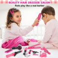thumbnail image 3 of Little Girls Makeup Kit for Kids Hair Styling Set, Scissors and Stylist Toys for Doll Accessories, Birthday Christmas Playset Toys for Girls 3-6 Year Old, 3 of 7