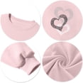thumbnail image 4 of Sudadera CAZYCHILD rosa para mujer con estampado de corazones para el Día de San Valentín, 4 of 5