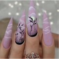 thumbnail image 1 of 24 Piezas De Uñas Postizas Decoradas De Halloween Con Pegamento, 1 of 4