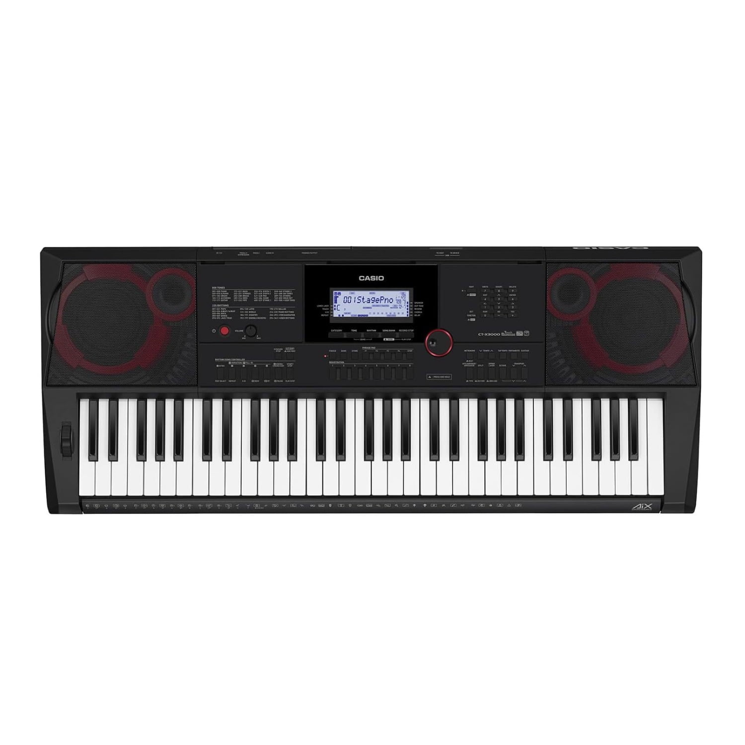 Casio CT-X3000 61-Key Portable Keyboard Bundle with Stand and Bench (3 Items)