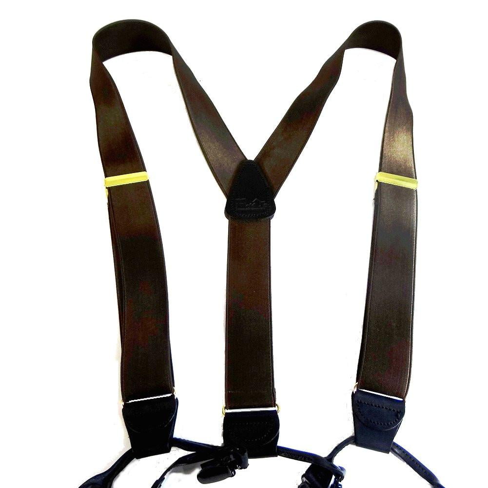 Holdup Suspender HoldUps Satin Finished Walnut Brown Doubleups