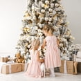 thumbnail image 3 of Patiojoy 6 FT Snow Flocked Christmas Tree Hinged Pine Tree with Solid Metal Stand, 3 of 10