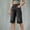 Black, variant on Womens Capri Jeans Straight Leg Button Zipper with Pockets Solid Color Denim Pants Casual Work Wear Pink